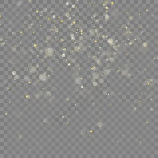 金光闪闪的圣诞节。透明背景仅在