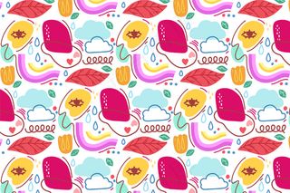 手绘抽象有机形状背景