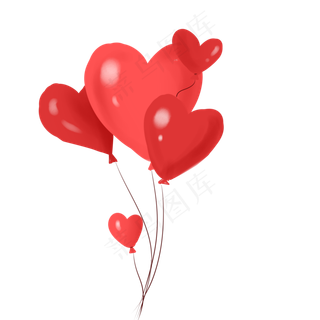 红桃心浪漫气球束