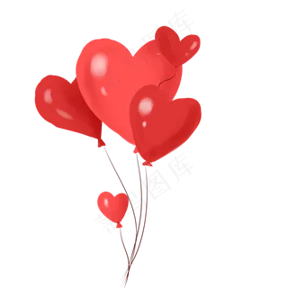 红桃心浪漫气球束