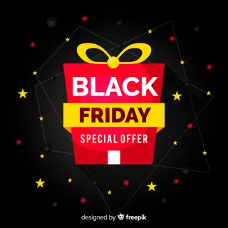 黑色星期五扁平礼物背景