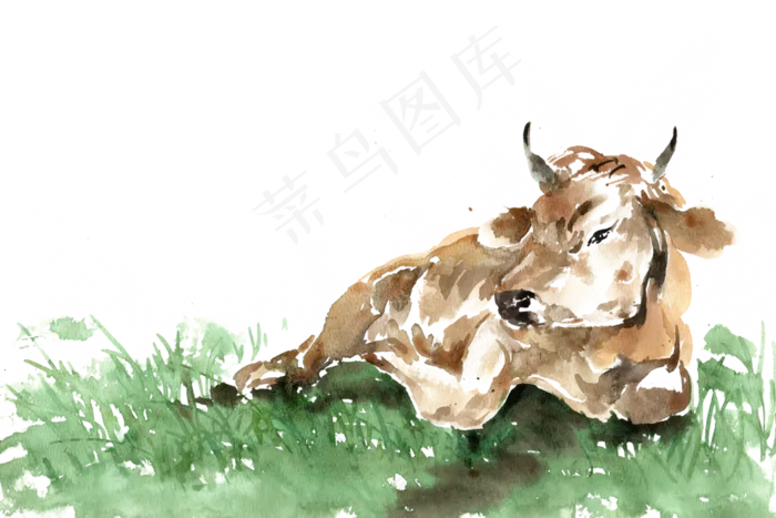草地上的牛(7087X4724(DPI:300))psd模版下载