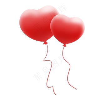 红色立体爱心情人节气球