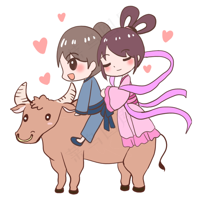 牛郎与织女骑牛