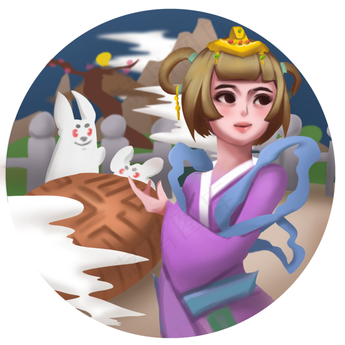 中秋嫦娥月饼古装元素