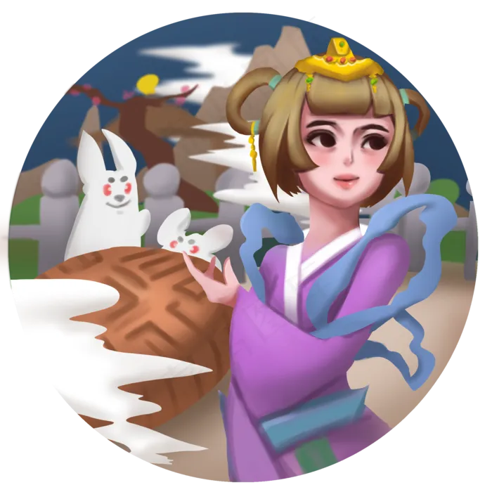 中秋嫦娥月饼古装元素(1125X2436(DPI:72))psd模版下载