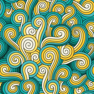 抽象波浪的无缝图案