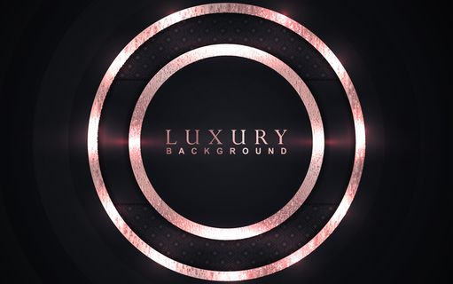 奢华黑色背景，金色元素装饰