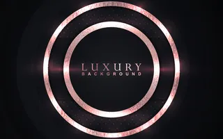 奢华黑色背景，金色元素装饰