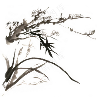水墨画梅兰竹