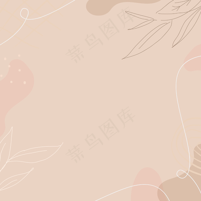 米色植物图案背景eps,ai矢量模版下载