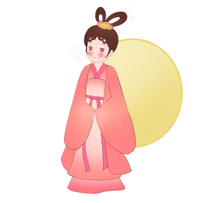 中秋节月亮嫦娥(2000X2000(DPI:300))psd模版下载