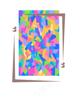 迷彩边框纹理设计免抠