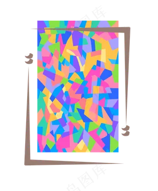 迷彩边框纹理设计免抠