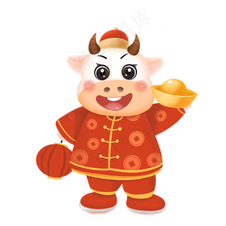 新年喜气立体牛