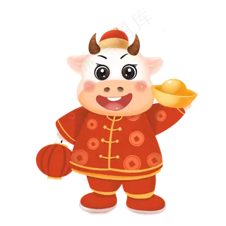 新年喜气立体牛 新年喜气立体牛