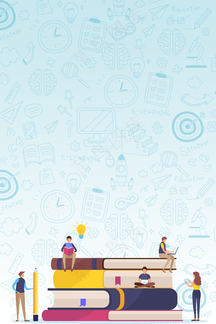 教育培训课外补习平面素材