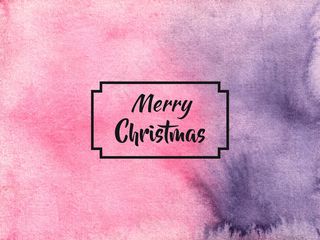 圣诞快乐水彩背景