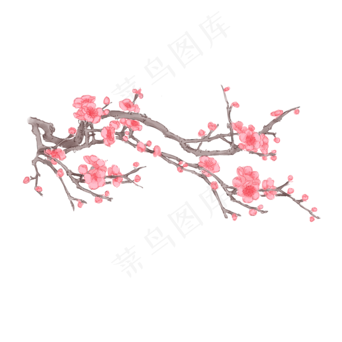 卡通手绘中国风梅花