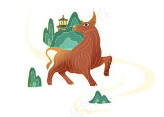 国潮牛年牛气冲天