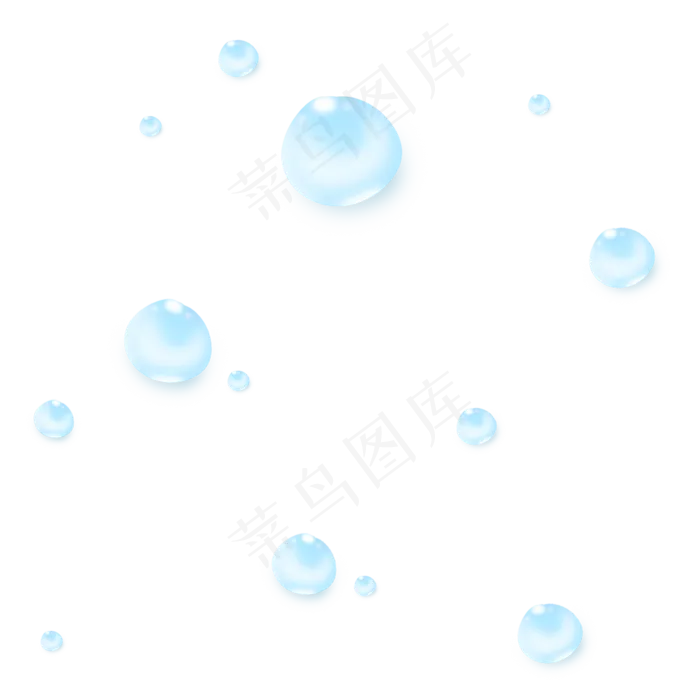 蓝色唯美泡泡(2000X2000(DPI:300))psd模版下载