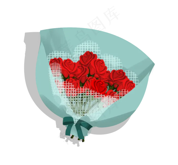 情人节玫瑰花花束(2498X2309(DPI:300))psd模版下载