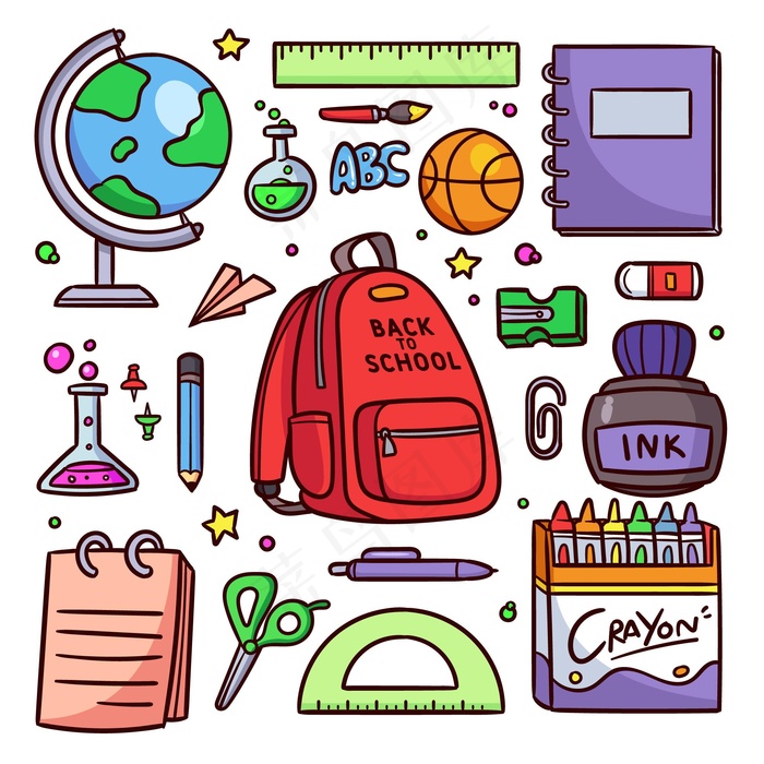 手拉回学校背景