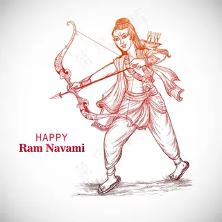 拉玛勋爵在纳夫拉特里节用箭杀死拉瓦纳