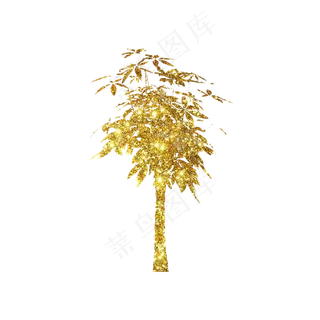 金粉盆栽树png