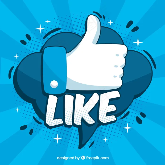 带有like图标的Facebook背景eps,ai矢量模版下载