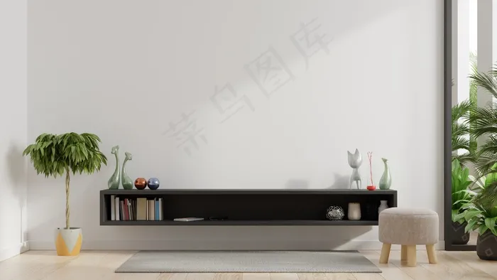 客厅的电视墙为白色墙壁。 客厅的电视墙为白色墙壁。