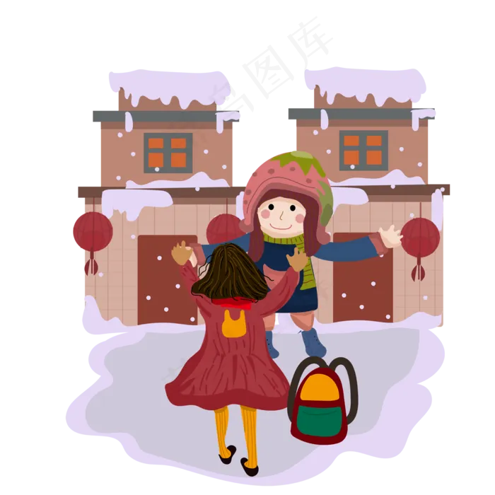 立冬放学回家(2000X2000(DPI:300))psd模版下载