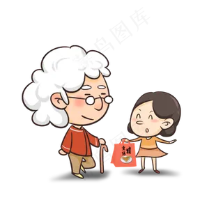 重阳节孙女看望奶奶