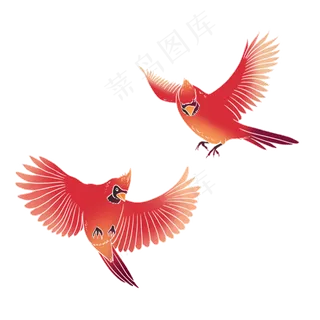 七夕情人节国潮风喜鹊