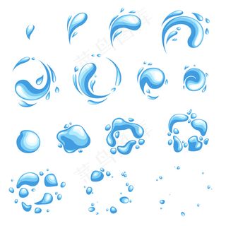 水爆炸特效特效特效动画帧精灵表。游戏中flash动画的漩涡水和雷电能量爆炸画面