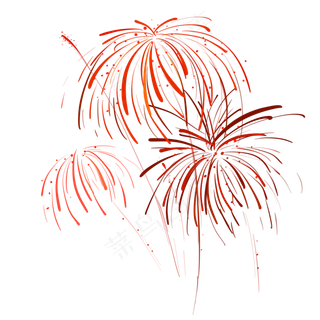 节日庆祝红色礼花