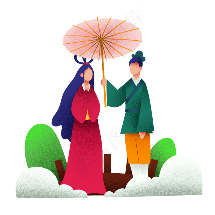 鹊桥会七夕情人节(2000X2000(DPI:300))psd模版下载