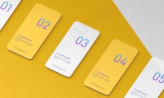 手机屏幕上的界面模型样机