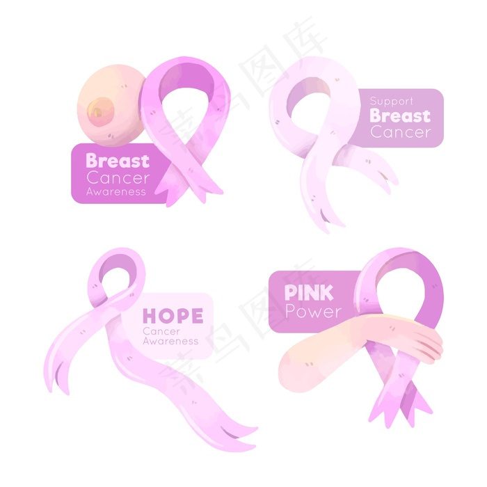 乳腺癌宣传月徽章收集