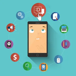 彩色数字营销图标