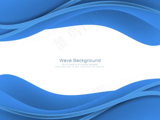 抽象蓝色波浪背景