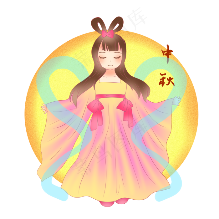 中秋月圆嫦娥仙子(3000X3000(DPI:299))psd模版下载