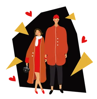 七夕情人节的甜蜜情侣