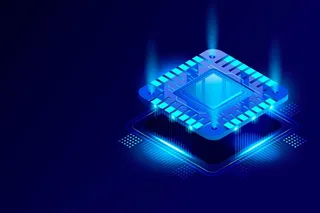 真实的微芯片处理器背景