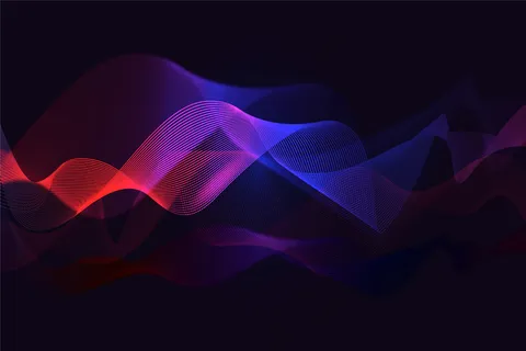 波浪背景渐变红色和蓝色 波浪背景渐变红色和蓝色