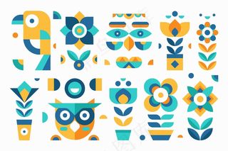 简单几何元素平面设计包