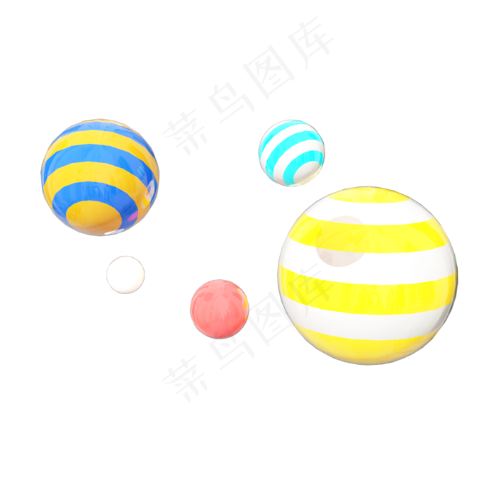 C4D双十一电商装饰悬浮彩球(2000X2000(DPI:300))psd模版下载