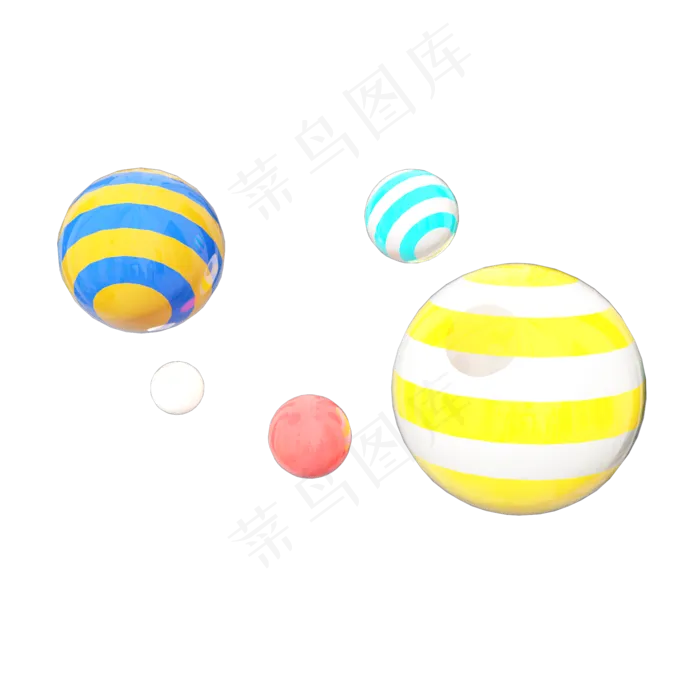C4D双十一电商装饰悬浮彩球(2000X2000(DPI:300))psd模版下载