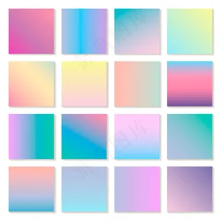 一套全息现代梯度，背景。手机应用屏幕