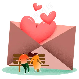 七夕节棕色信封